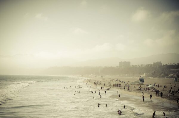 Hazey Beach Scene